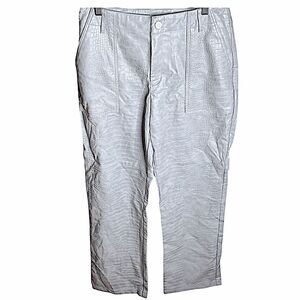 ❤️Forever 21 Faux Leather Gray Bootcut Snakeskin Pants Size Medium New